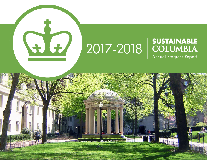 Sustainable Columbia Annual Progress Report Cover 2017-18